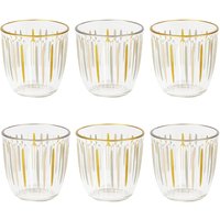 & Silver Glass Tumblers 6 Pack Clear