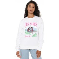 Disney Women's Les Alps Crew Sweatshirt in White | Size: XL