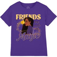 Disney Girl's Wish Friends Are Magic T-Shirt in Purple | Size: 3-4 Years