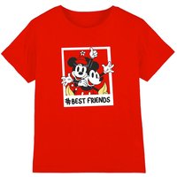 Mickey Mouse Girl's Minnie Bestfriends T-Shirt Red | Size: 5-6 Years