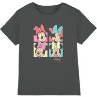 Minnie Mouse Girl's Bows T-Shirt Charcoal | Size: 7-8 Years