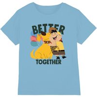Disney Russel & Dug Better Together T-Shirt Light Blue | Size: 7-8 Years