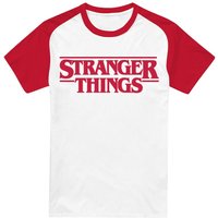 Main Logo Raglan Short Sleeve Baseball Tee White Red