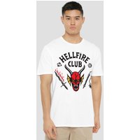 Stranger Things Hellfire Club T-Shirt, White | Size: Small