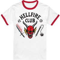 Hellfire Club Ringer Ringer T Shirt White Red