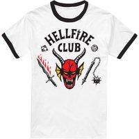 Hellfire Club Ringer Ringer T Shirt White