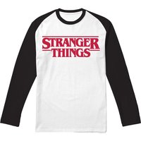 Main Logo Raglan Long Baseball Tee White Black