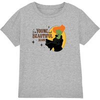 Disney Hocus Pocus Winifred Young & Beautiful Again Kids T-Shirt Light Grey | Size: 12-13 Years