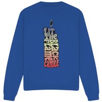 Hocus Pocus Lit Flame Candle Sweatshirt Royal