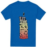 Hocus Pocus Lit Flame Candle T Shirt Royal