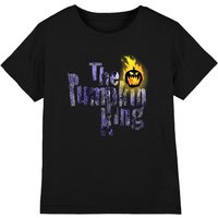 The Nightmare Before Christmas The Pumpkin King Text Kids T-Shirt Black | Size: 7-8 Years