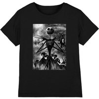 The Nightmare Before Christmas Jack Skellington Rain Kids T-Shirt Black | Size: 5-6 Years