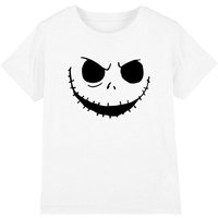 The Nightmare Before Christmas Jack Face White Kids T-Shirt White | Size: 7-8 Years