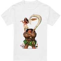 Moana Maui Stacked T-Shirt White | Size: Large