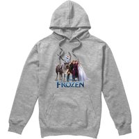 Group Photo Elsa Anna Kristoff Sven & Olaf Hoodie Light Grey