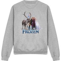 Group Photo Elsa Anna Kristoff Sven & Olaf Sweatshirt Light Grey
