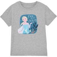 Frozen Girl's Elsa Own Your Destiny T-Shirt Light Grey | Size: 5-6 Years