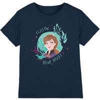 Disney Frozen Follow Your Heart With Anna kids t-shirt in Navy | Size: 12-13 Years