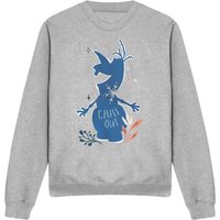 Chill Out Olaf Silhouette Sweatshirt Light Grey