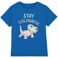 Disney Frozen Stay Colourful With Fire Spirit, Bruni kids t-shirt in Royal | Size: 12-13 Years
