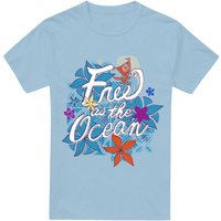 Free As Ocean T Shirt Light Blue