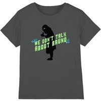 Encanto Girl's We Don'T Talk About Bruno With Bruno Silhouette T-Shirt Charcoal | Size: 7-8 Years
