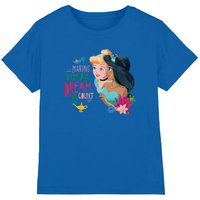 Disney Princess Cinderella, Jasmine Making Every Dream Count kids t-shirt in Royal | Size: 5-6 Years