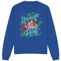 Disney Princess Ariel, Mulan, Tiana Group Hug Sweatshirt Royal | Size: Large