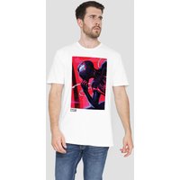 Spiderman Unmasking Miles Morales T-Shirt, White | Size: Small