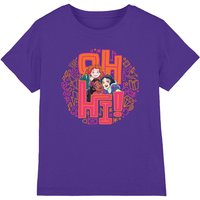 Disney Princess Oh Hi Merida, Moana & Snow White kids t-shirt in Purple | Size: 12-13 Years