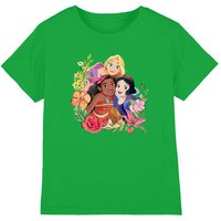 Disney Princess Bouquet With Rapunzel, Moana & Snow White kids t-shirt in Dark Green | Size: 7-8 Years