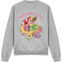 Besties Shine Ariel Rapunzel Tiana Sweatshirt Light Grey