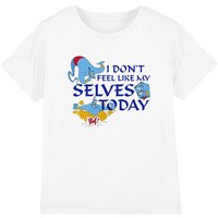 Aladdin The Genie I Don'T Feel Like My Selves Today Kids T-Shirt White | Size: 12-13 Years
