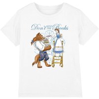 Beauty And The Beast Don'T Mind The Books Kids T-Shirt White | Size: 7-8 Years