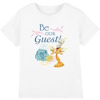 Beauty And The Beast Be Our Guest Kids T-Shirt White | Size: 12-13 Years