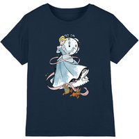Disney Cinderella Clock Strikes Twelve With Jaq & Gus kids t-shirt in Navy | Size: 7-8 Years