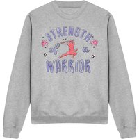 Disney Mulan Strength of a Warrior Sweatshirt Light Grey | Size: Medium
