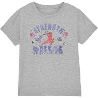 Disney Girl's Mulan Strength Of A Warrior T-Shirt Light Grey | Size: 12-13 Years