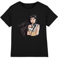 Disney Girl's Pocahontas Sketch T-Shirt Black | Size: 3-4 Years
