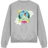 Princess & Frog Floral Bayou Beauty Tiana Sweatshirt Light Grey
