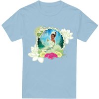 Princess & Frog Floral Bayou Beauty Tiana T Shirt Light Blue