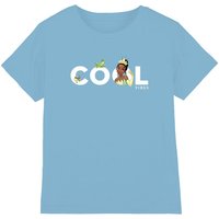 Disney The Princess & The Frog Cool Vibes With Tiana & Naveen kids t-shirt in Light Blue | Size: 12-13 Years