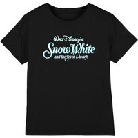 Snow White Girl's And The Seven Dwarfs Logo T-Shirt Black | Size: 5-6 Years
