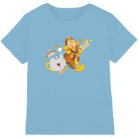 Disney Beauty & the Beast Potts Lumerie Cogsworth kids t-shirt in Light Blue | Size: 7-8 Years