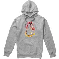 Belle Flower Silhouette Hoodie Light Grey