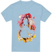Belle Flower Silhouette T Shirt Light Blue