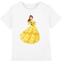 Beauty And The Beast Girl's Belle Rose T-Shirt White | Size: 12-13 Years