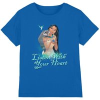 Disney Pocahontas Listen With Your Heart kids t-shirt in Royal | Size: 12-13 Years