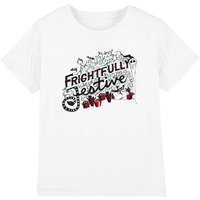The Nightmare Before Christmas Frightfully Festive Holiday Kids T-Shirt White | Size: 3-4 Years