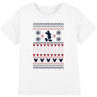 Mickey Mouse Christmas Sweater Kids T-Shirt White | Size: 5-6 Years